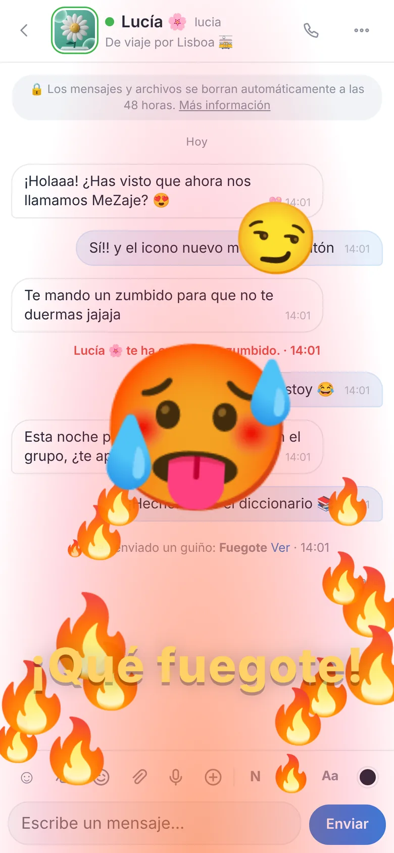 Guiño Fuegote a pantalla completa